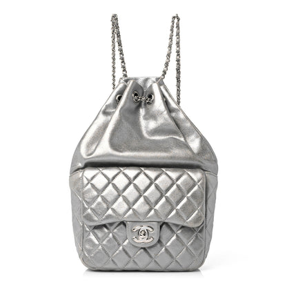 Chanel Metallic Lambskin Quilted Small In Seoul Backpack Silver 1 of 12