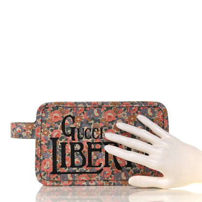 Gucci X LIBERTY OF LONDON Calfskin Infinity Abbey Zip Around Beauty Case Perfect Pink Ivory 2 of 10
