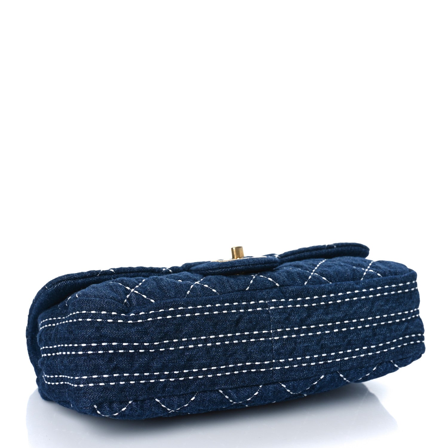Chanel Denim Quilted Medium Denim Trip Single Flap Blue 4 of 10