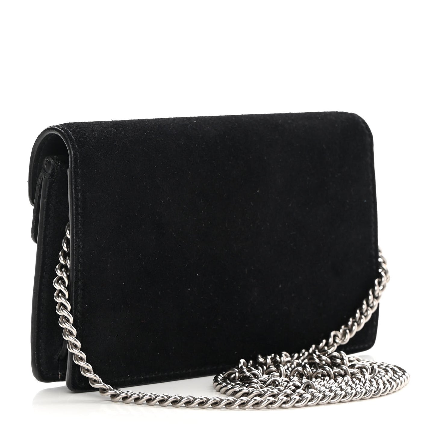 Suede Super Mini Dionysus Shoulder Bag Black
