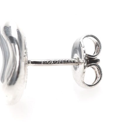 Tiffany Sterling Silver 9mm Elsa Peretti Bean Earrings 7 of 8