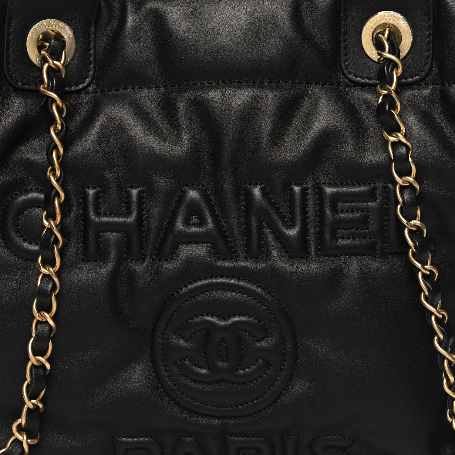Chanel Calfskin Small Deauville Tote Black 8 of 11