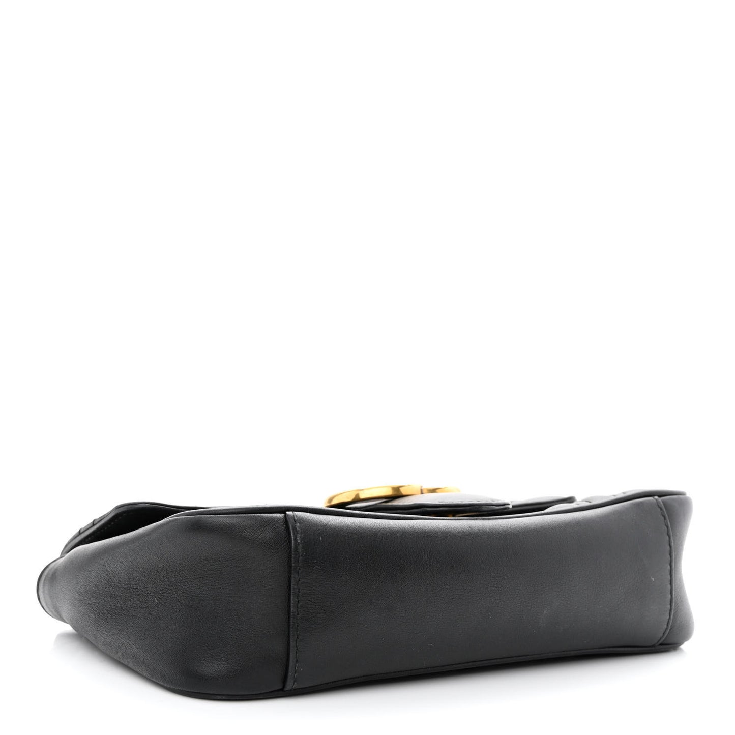Calfskin Matelasse Mini GG Marmont Shoulder Bag Black