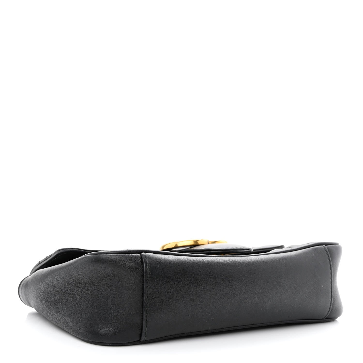 Gucci Calfskin Matelasse Mini GG Marmont Shoulder Bag Black 3 of 14
