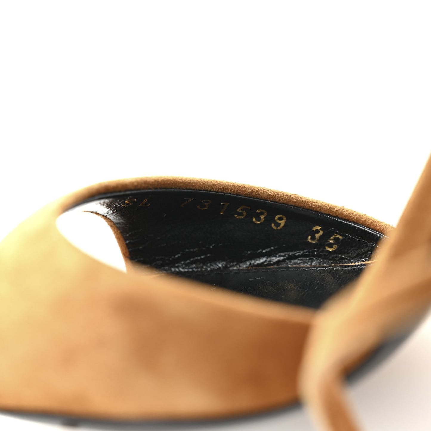 Suede Paz 105 Ankle Strap Sandals 35 Cachemire Light Brown