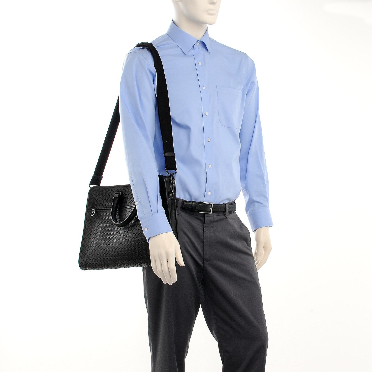 Bottega Veneta Calfskin Intrecciato Briefcase Nero Black 2 of 9