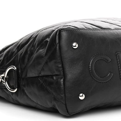 Chanel Aged Calfskin Chevron Small Big Bang Hobo Black 8 of 10