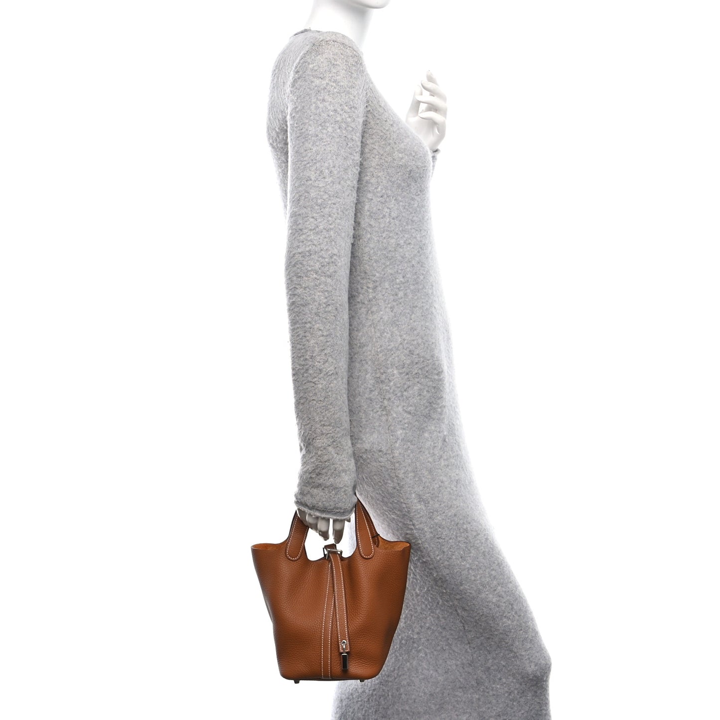 Taurillon Clemence Picotin Lock 18 PM Gold