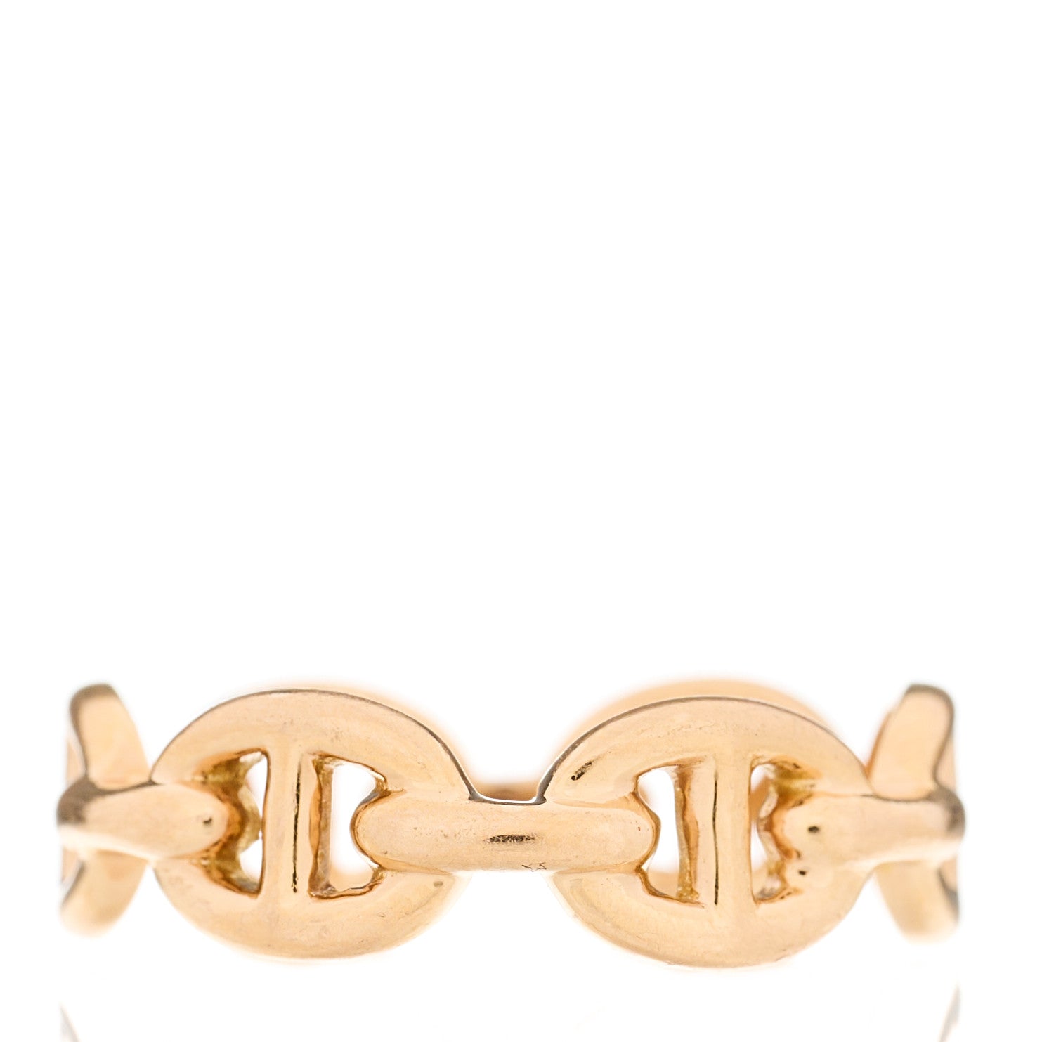 Hermes 18K Rose Gold PM Chaine D'Ancre Enchainee Ring 52 6 3 of 6