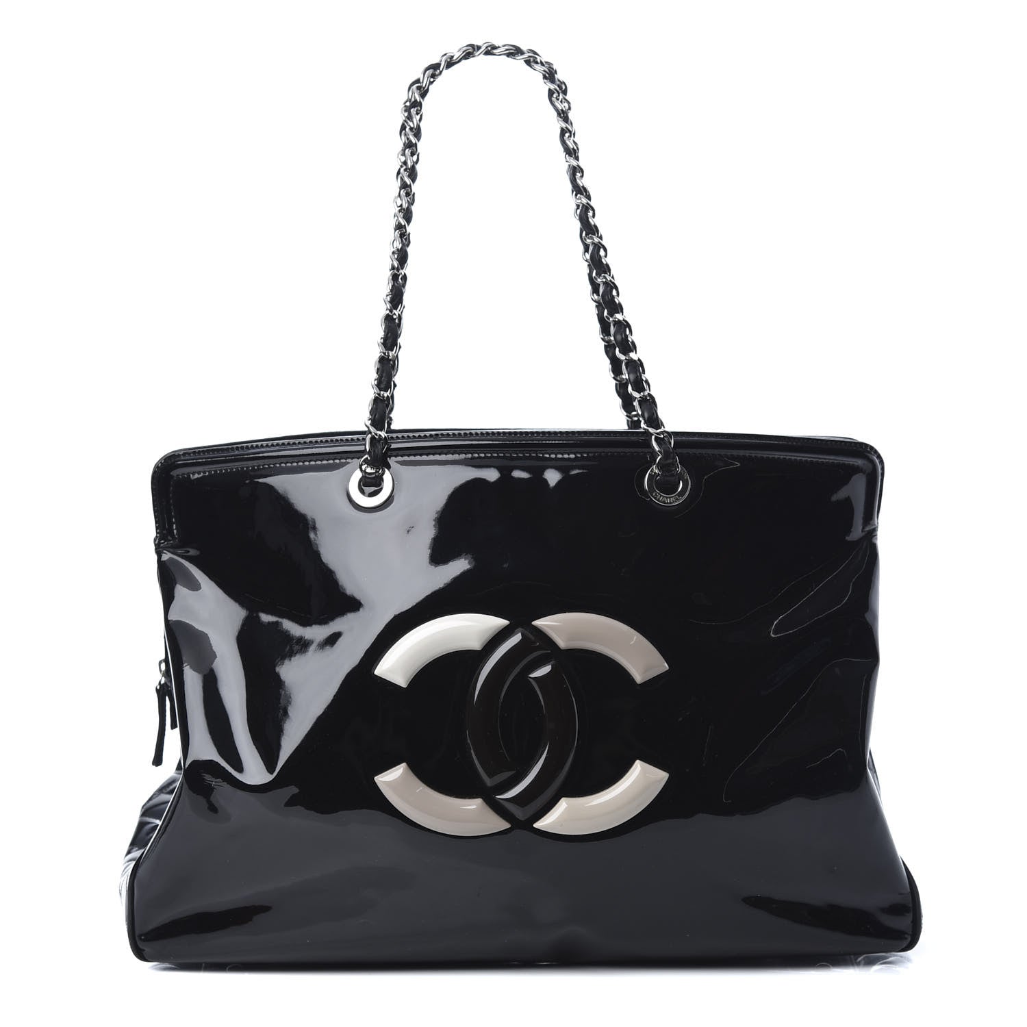 Chanel Vinyl XL Lipstick Tote Black 1 of 12