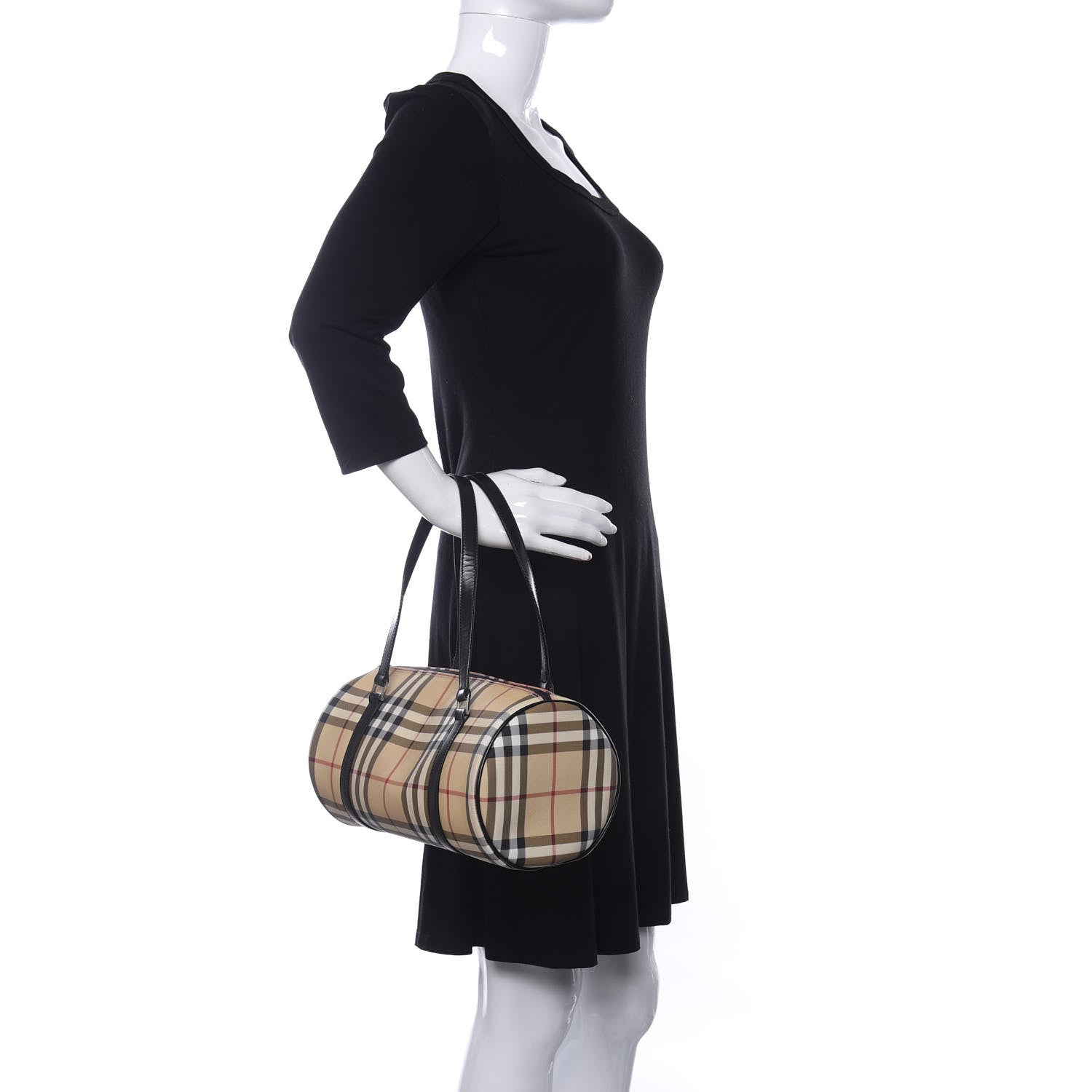 Burberry House Check Barrel Bag Black 2 of 11