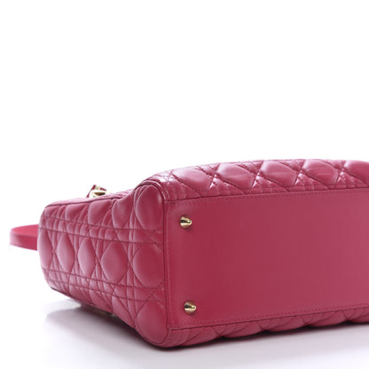 Christian Dior Lambskin Cannage Medium Lady Dior Pink 6 of 11
