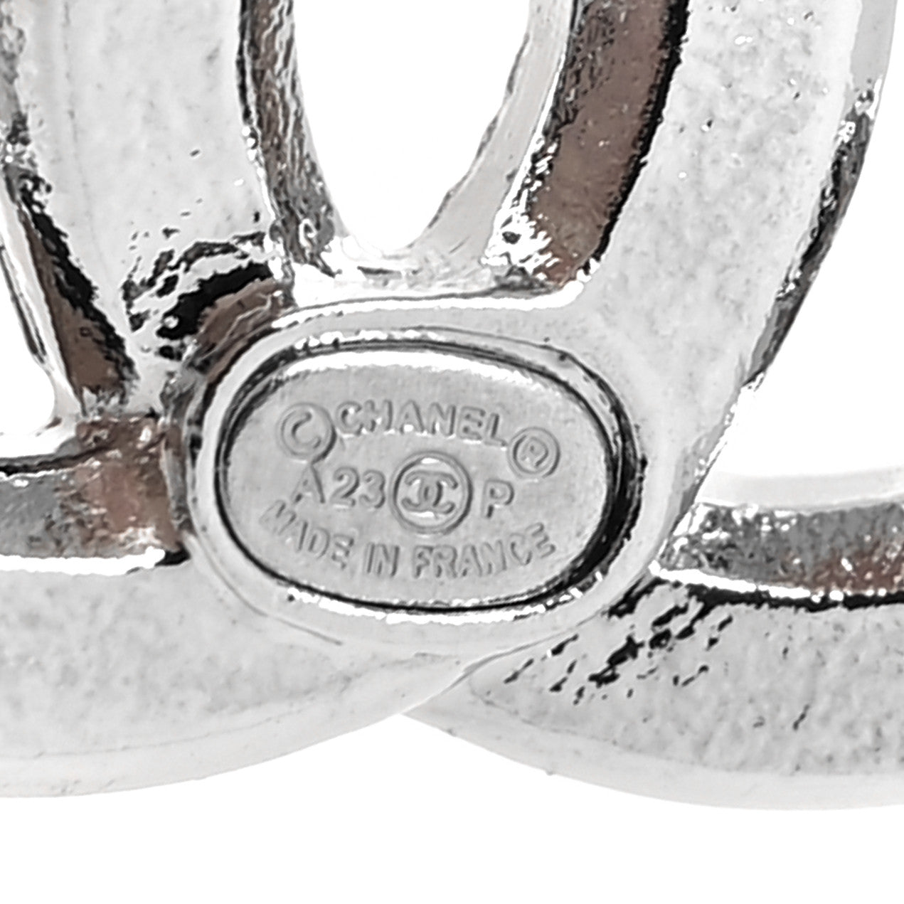 Crystal CC Earrings Silver