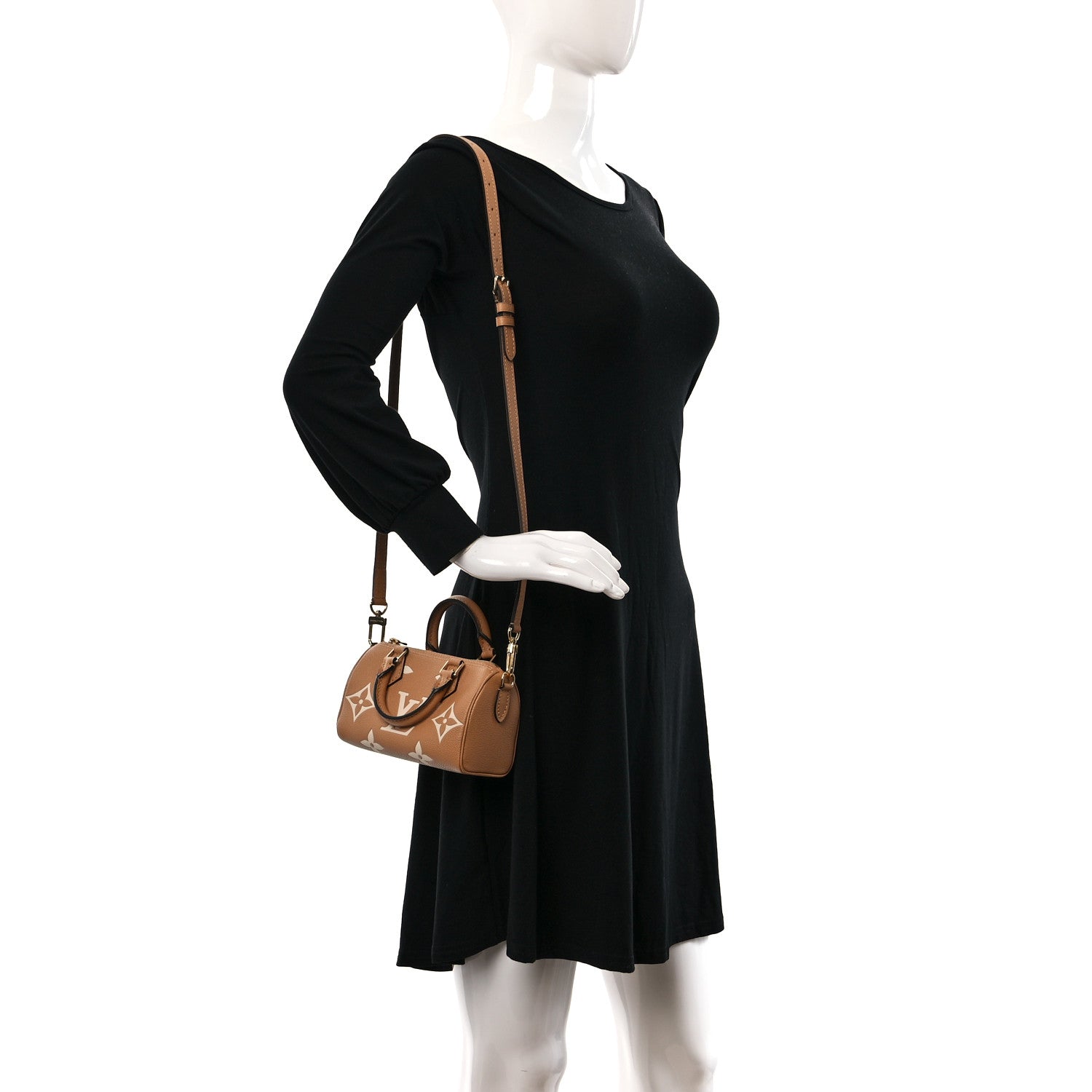 Louis Vuitton Empreinte Monogram Giant Nano Speedy Arizona Creme 2 of 8