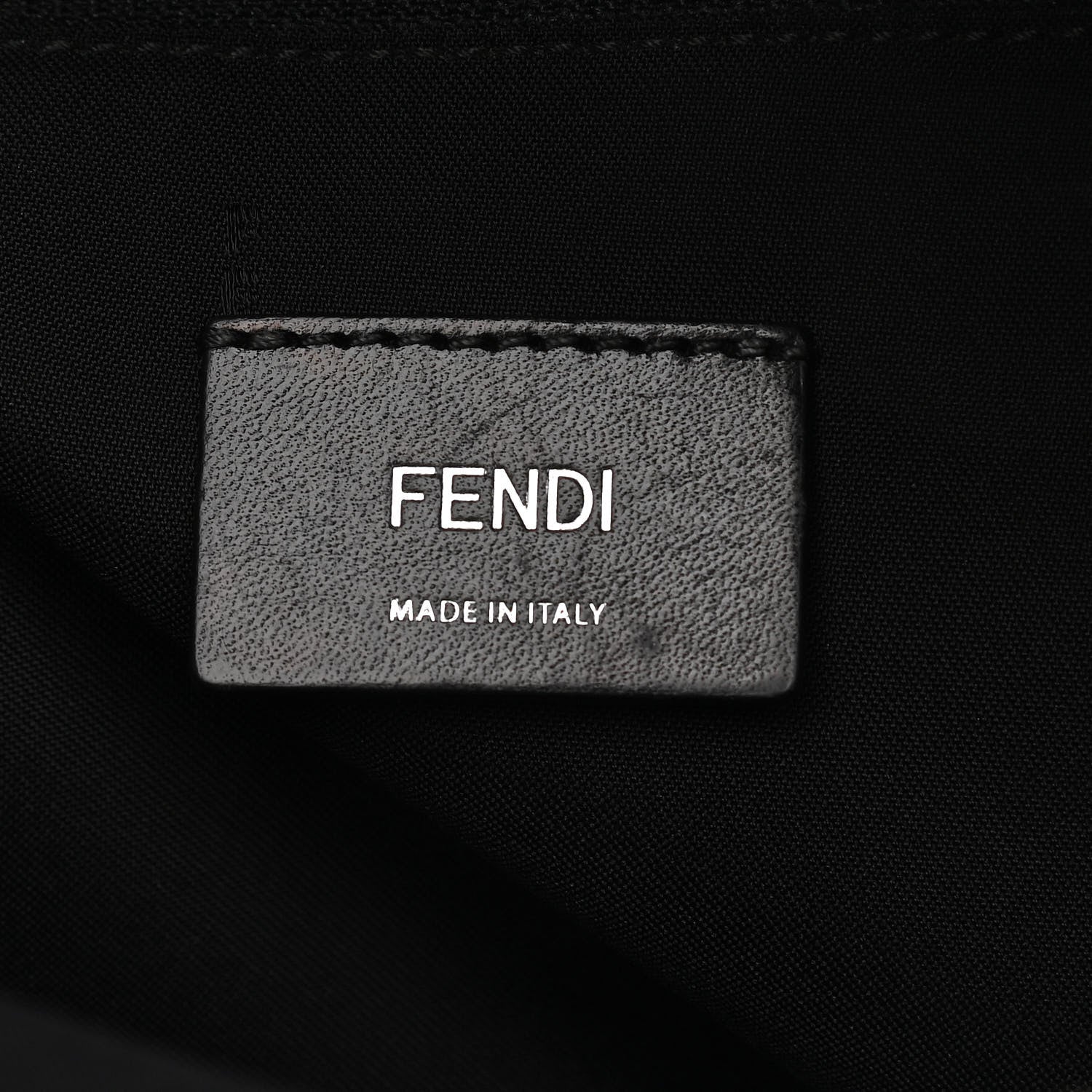Fendi Nylon Vitello Elite Monster Eyes Rounded Backpack Black Yellow 5 of 11