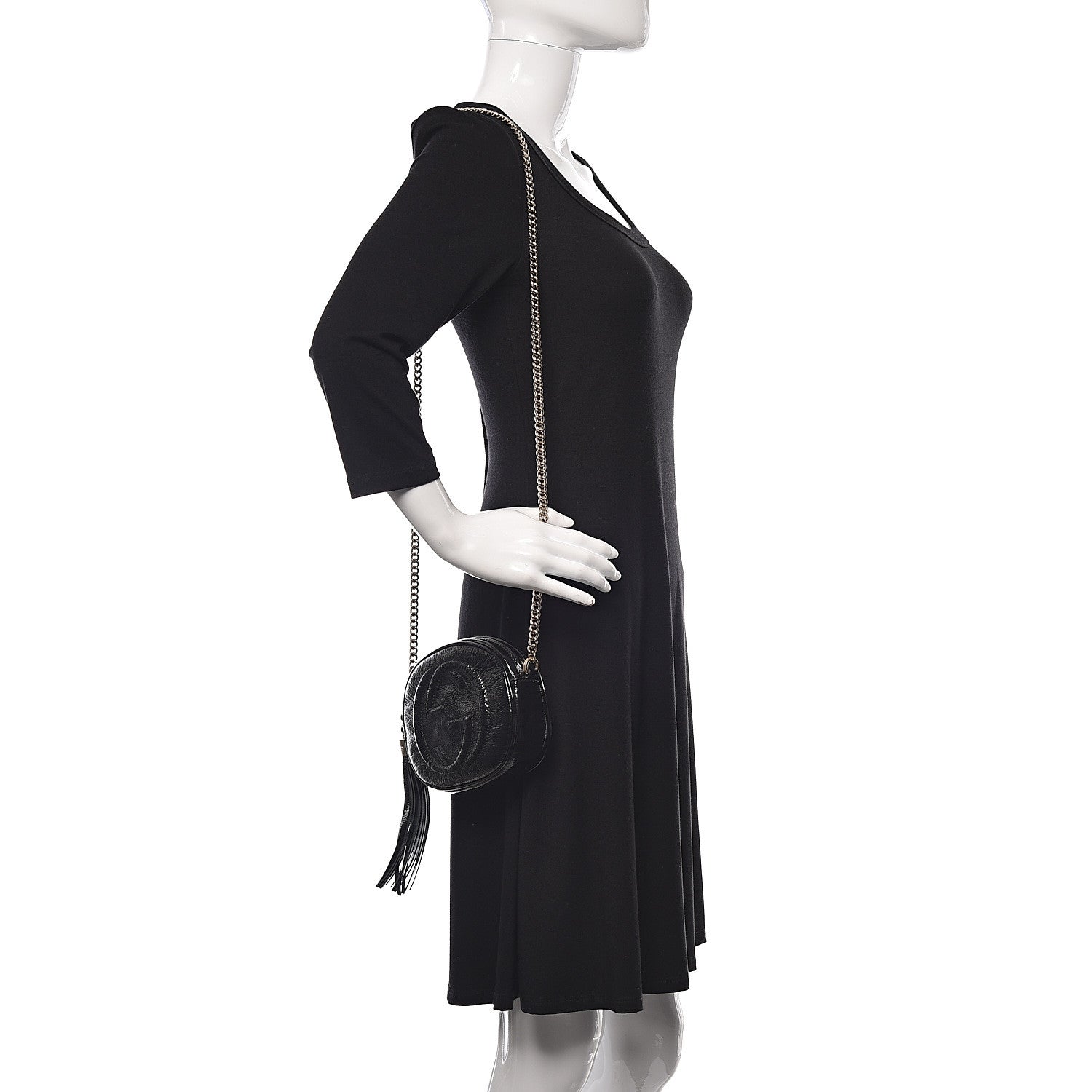 Gucci Patent Mini Soho Chain Bag Black 1 of 8