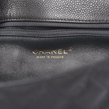 Chanel Caviar Quilted Flap Clutch Dark Grey 6 of 10