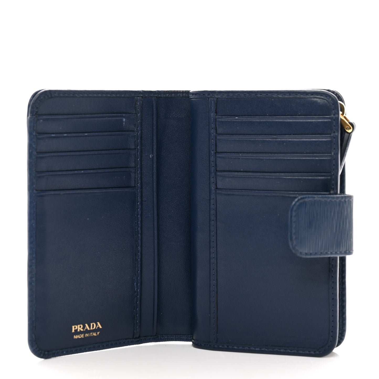 Vitello Move Metal Compact Wallet Bleuette