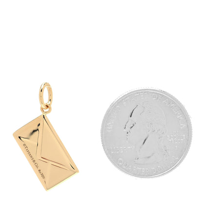 Tiffany 18K Rose Gold Diamond Envelope Charm 2 of 3