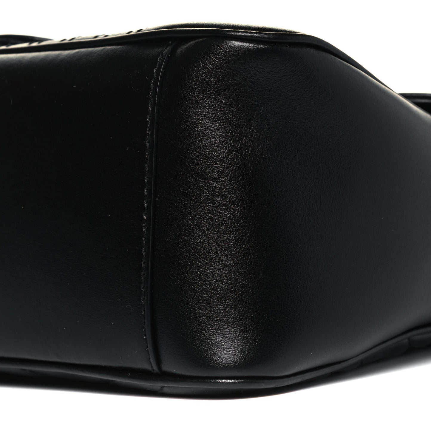 Calfskin Matelasse Small GG Marmont Top Handle Shoulder Bag Black