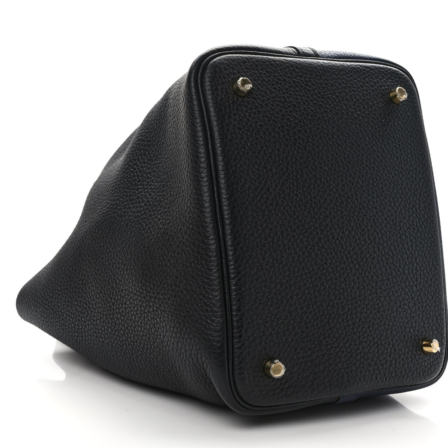 Hermes Taurillon Clemence Casaque Picotin Lock 22 MM Bleu Nuit Black Blue Frida 7 of 11