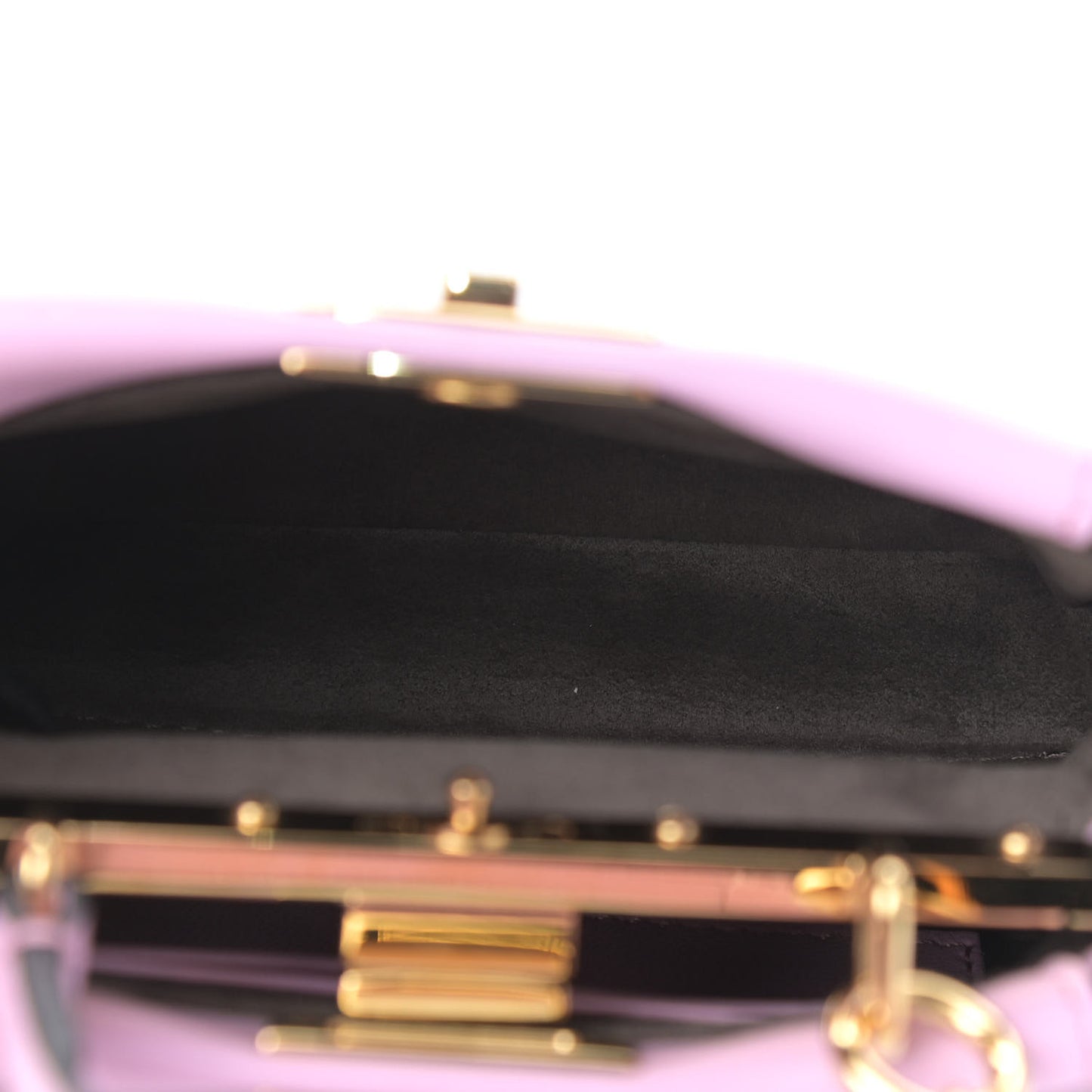 Shiny Nappa Micro Peekaboo Iconic Satchel Lavanda