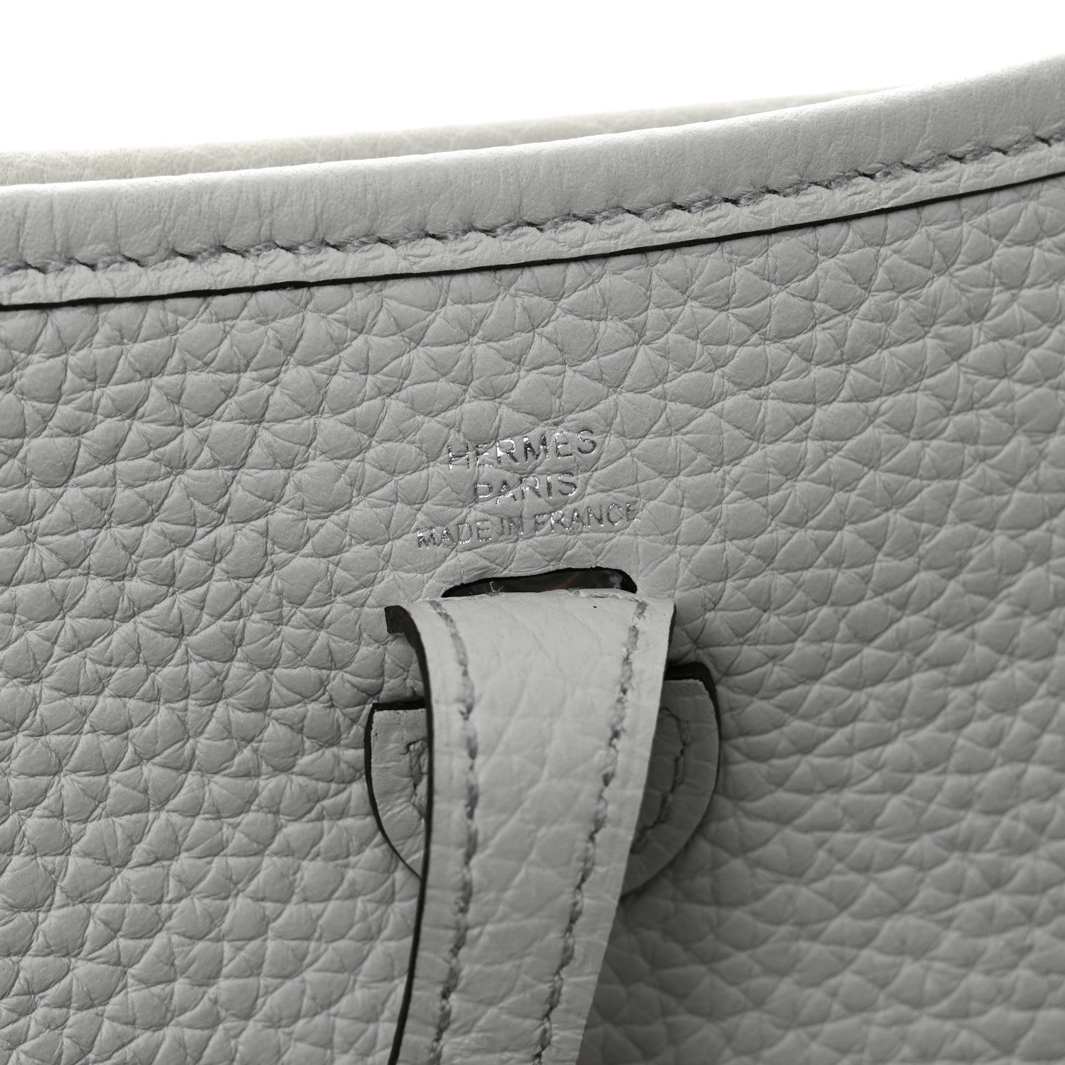 Hermes Taurillon Clemence Amazone Evelyne TPM Bleu Pale Nata 7 of 9