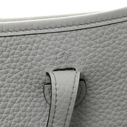 Hermes Taurillon Clemence Amazone Evelyne TPM Bleu Pale Nata 7 of 9