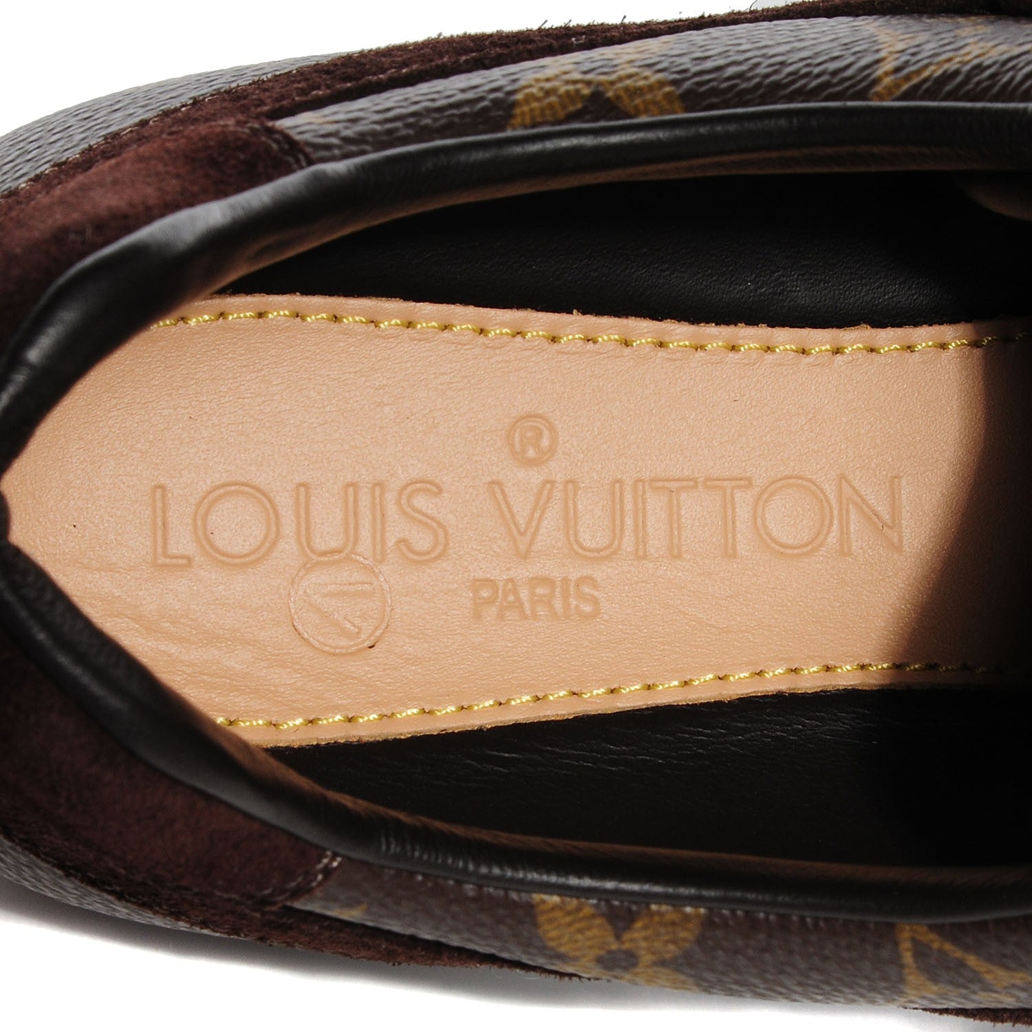 Louis Vuitton Suede Monogram Globe Trotter Sneakers 37.5 7 of 7