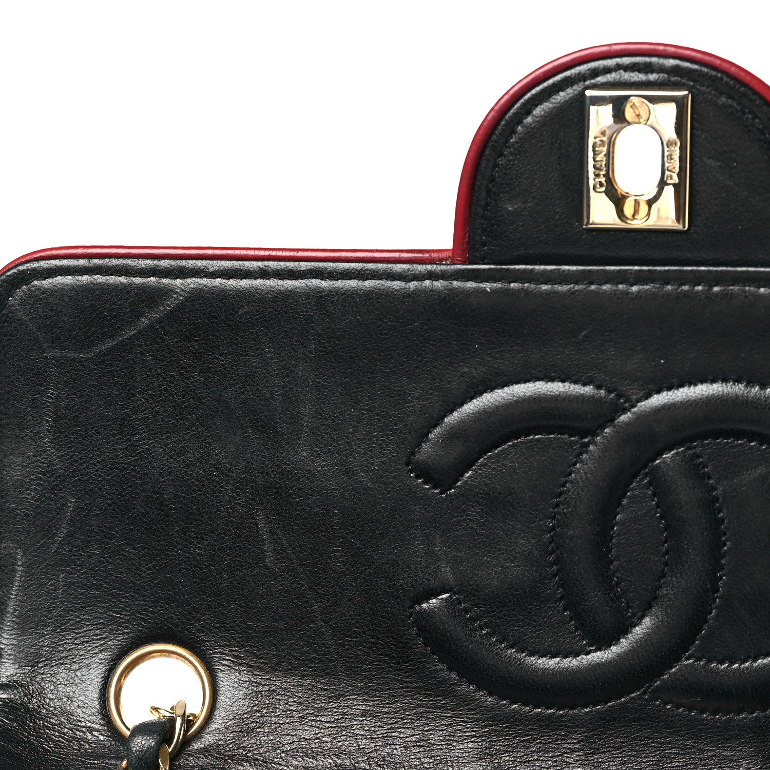 Chanel Lambskin Quilted Bi-Color Small Single Flap Black 13 of 13