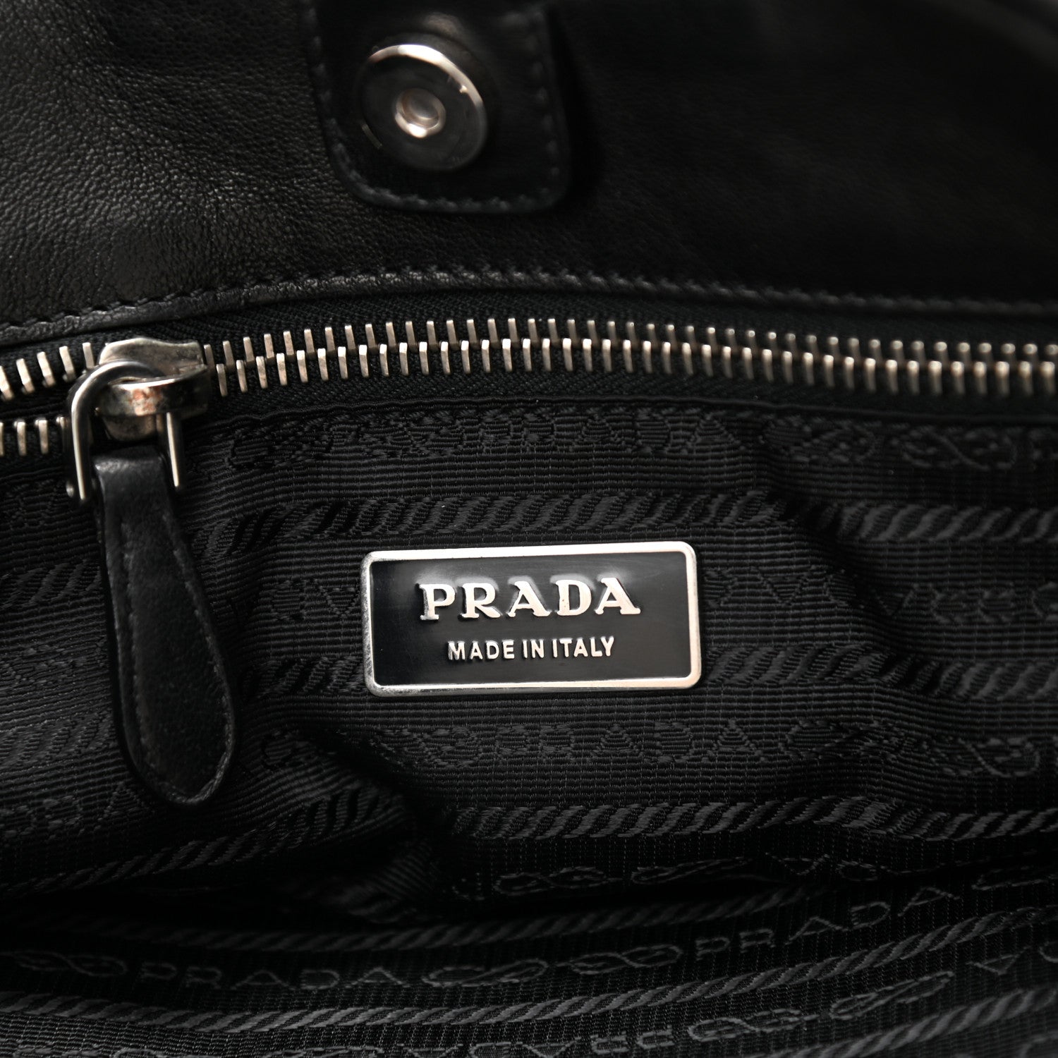 Prada Vitello Daino Soft Shoulder Bag Black 5 of 11