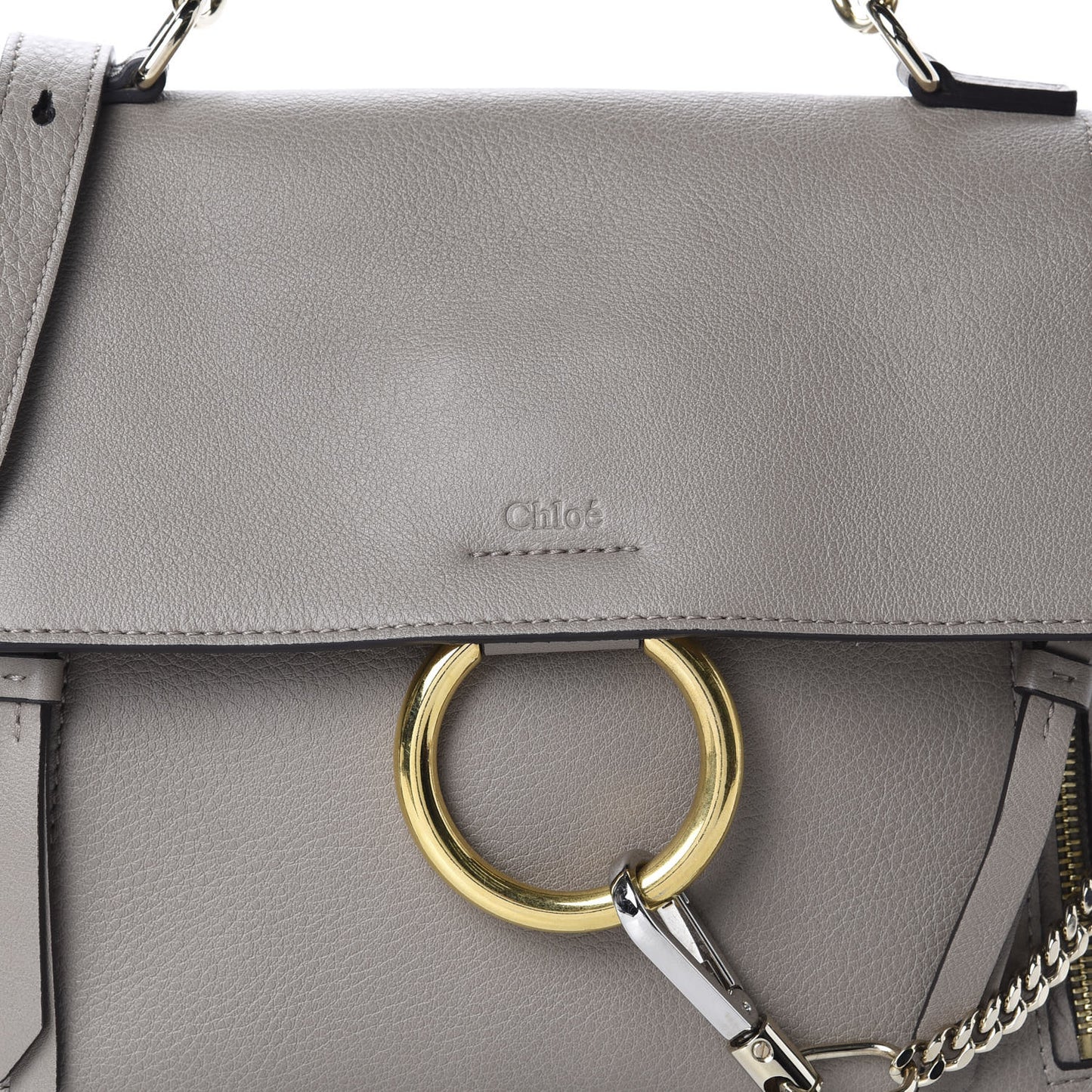 Calfskin Small Faye Day Shoulder Bag Motty Grey