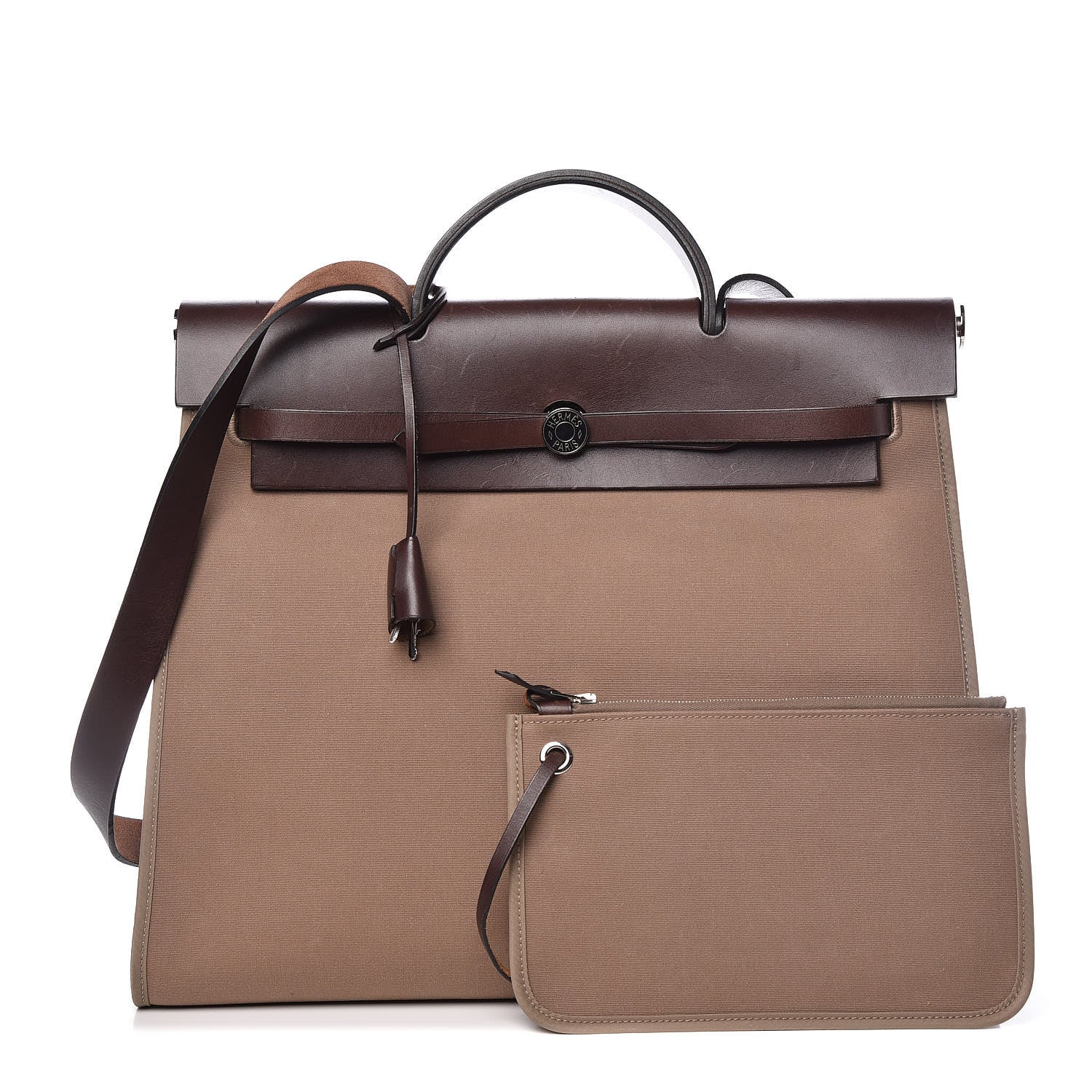 Hermes Toile Vache Hunter Herbag Zip 39 MM Etoupe Ebene 1 of 19