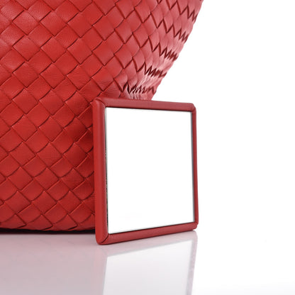 Bottega Veneta Nappa Intrecciato Medium Seamless Tote Red 9 of 9