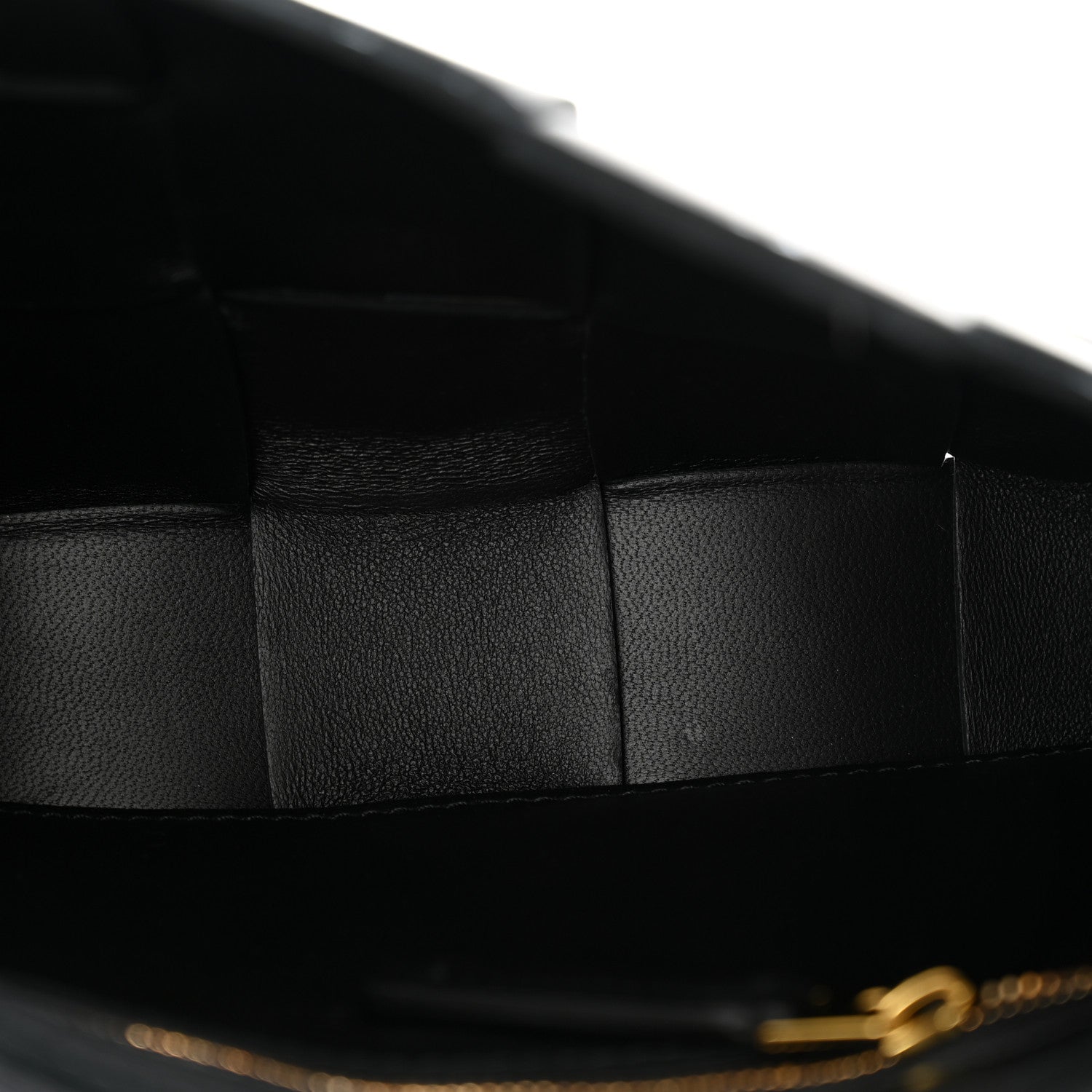 Bottega Veneta Calfskin Maxi Intreccio Daisy Print Small Cassette Crossbody Bag Black White Yellow 5 of 12