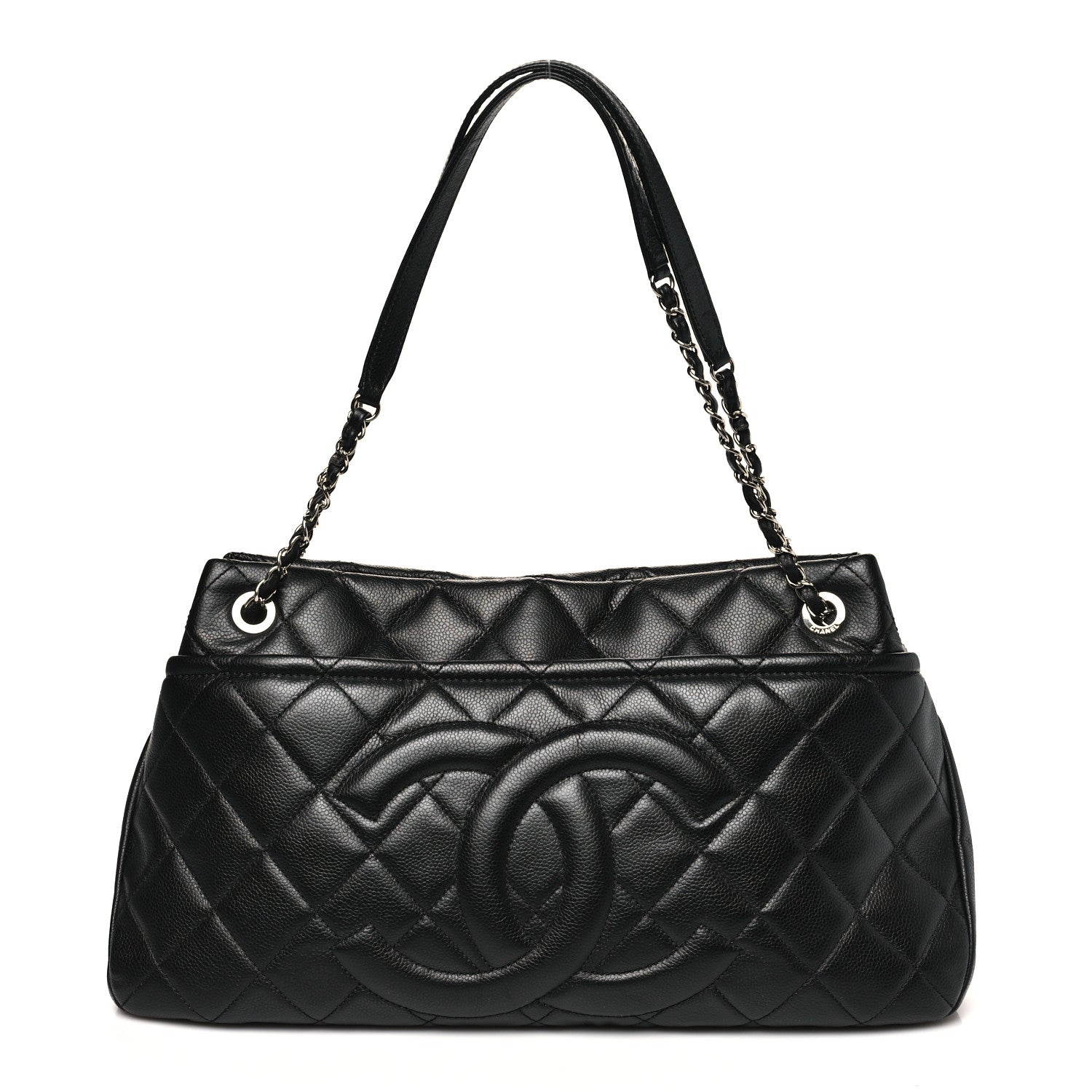 Chanel Caviar Quilted CC Timeless Soft Tote Black 1 of 10