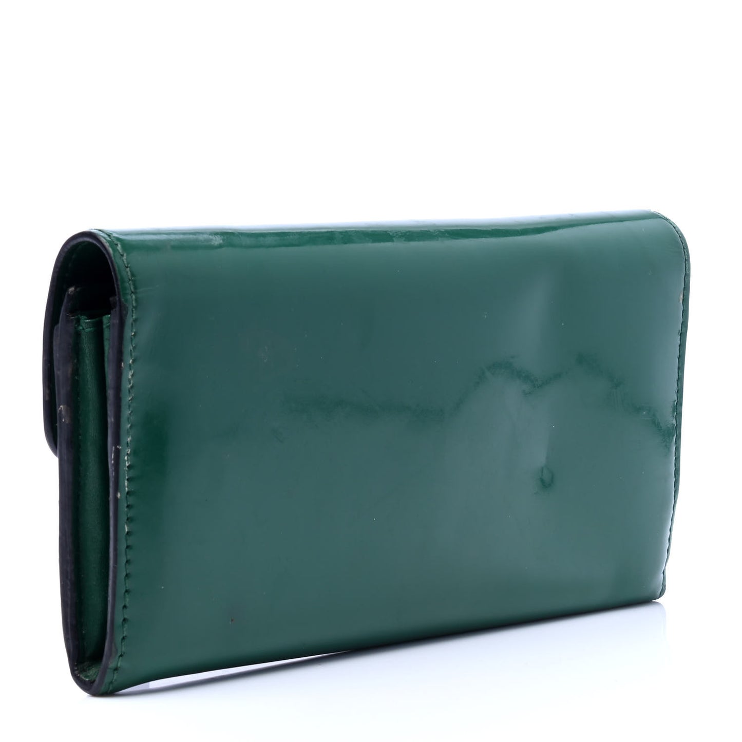 Shade Lux Calfskin Interlocking G Continental Wallet Turtle Green