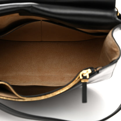 The Row Smooth Calfskin Hunting Bag 11 Black 5 of 11