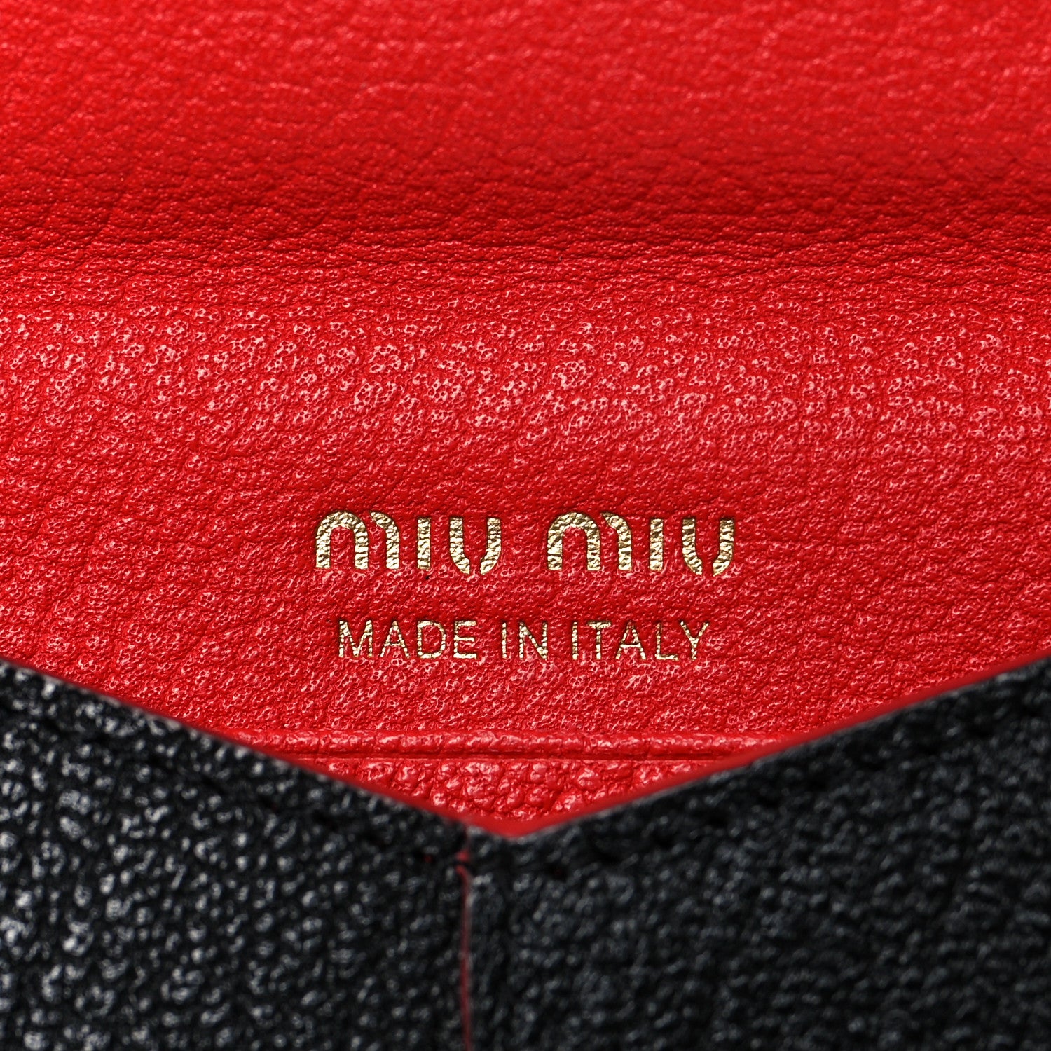Miu Miu Goatskin Madras Love Wristlet Pouch Black 6 of 7