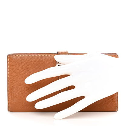 Hermes Epsom Bearn Gusset Wallet Gold 2 of 13