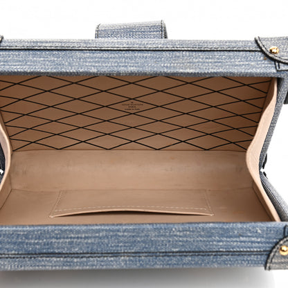 Louis Vuitton Coated Canvas Denim Petite Malle Blue 5 of 12