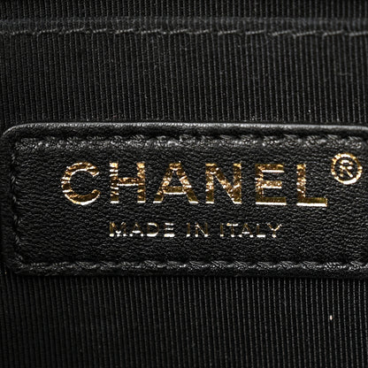 Chanel Fabric Chevron Braided Medium Boy Flap Black White 6 of 13