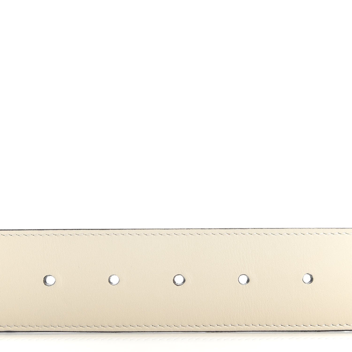 Gucci Calfskin Double G 40mm Belt 75 30 Mystic White 3 of 4