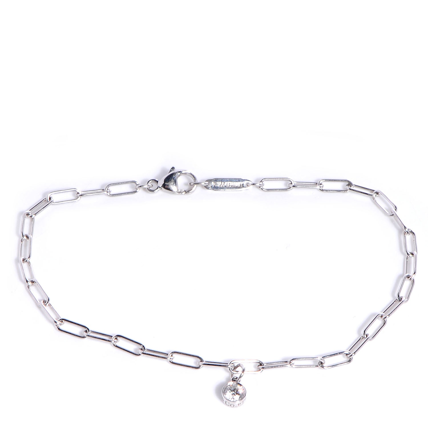 Tiffany Platinum Diamond Swing Charm Bracelet 1 of 8