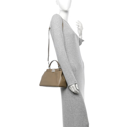 Fendi Nappa Mini Peekaboo Iconic Satchel Tortora 2 of 15