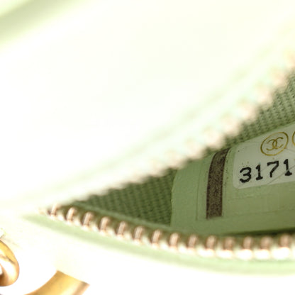 Chanel Lambskin Quilted Chanel 19 Round Clutch With Chain Light Green 7 of 11