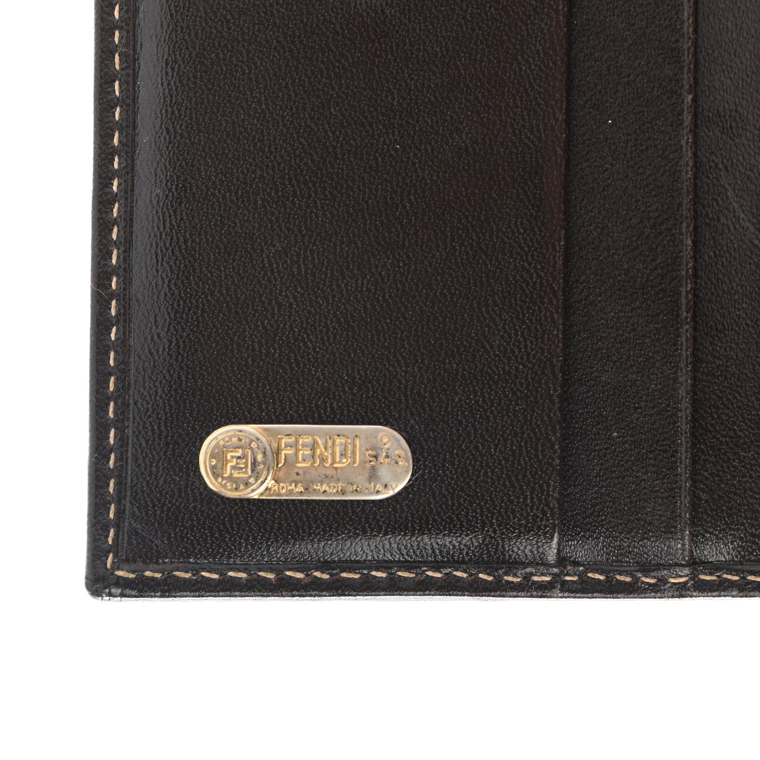Fendi Zucca Calfskin Compact Wallet Tobacco 7 of 14