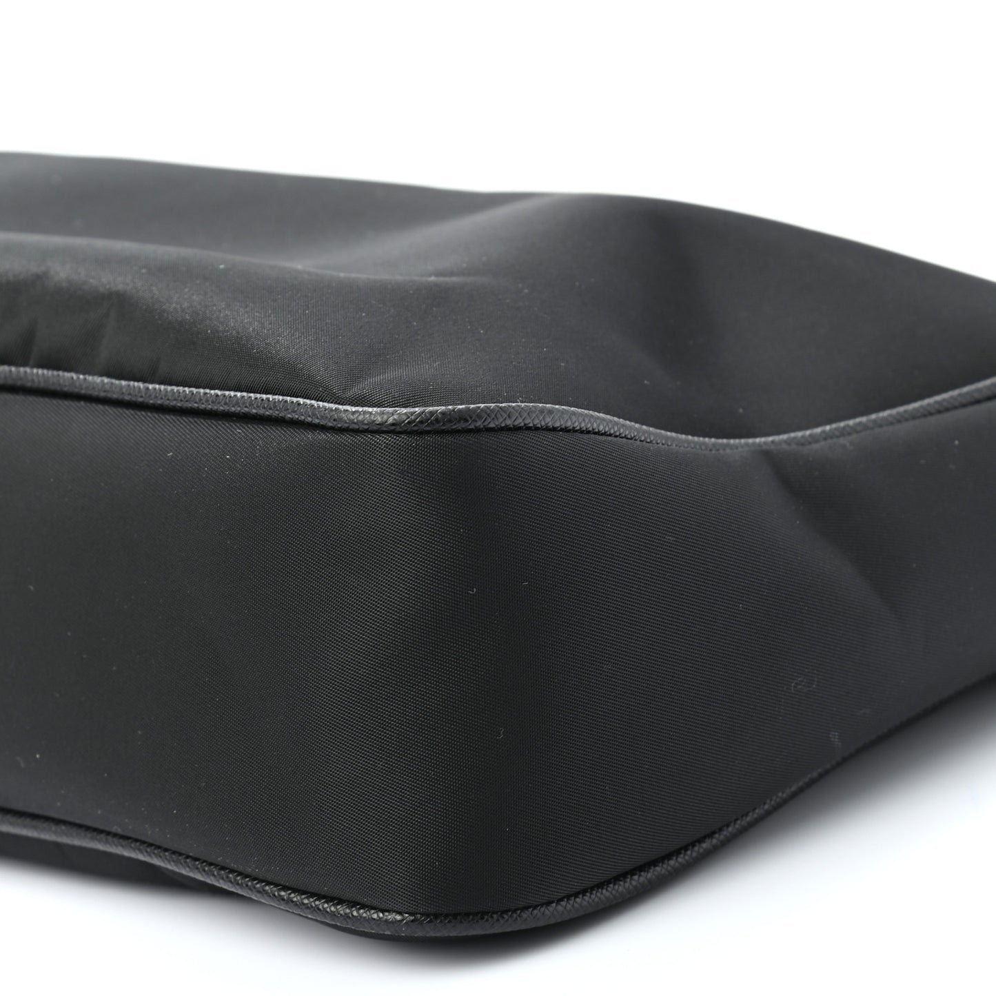 Re-Nylon Saffiano Pocket Zippered Shoulder Bag Black