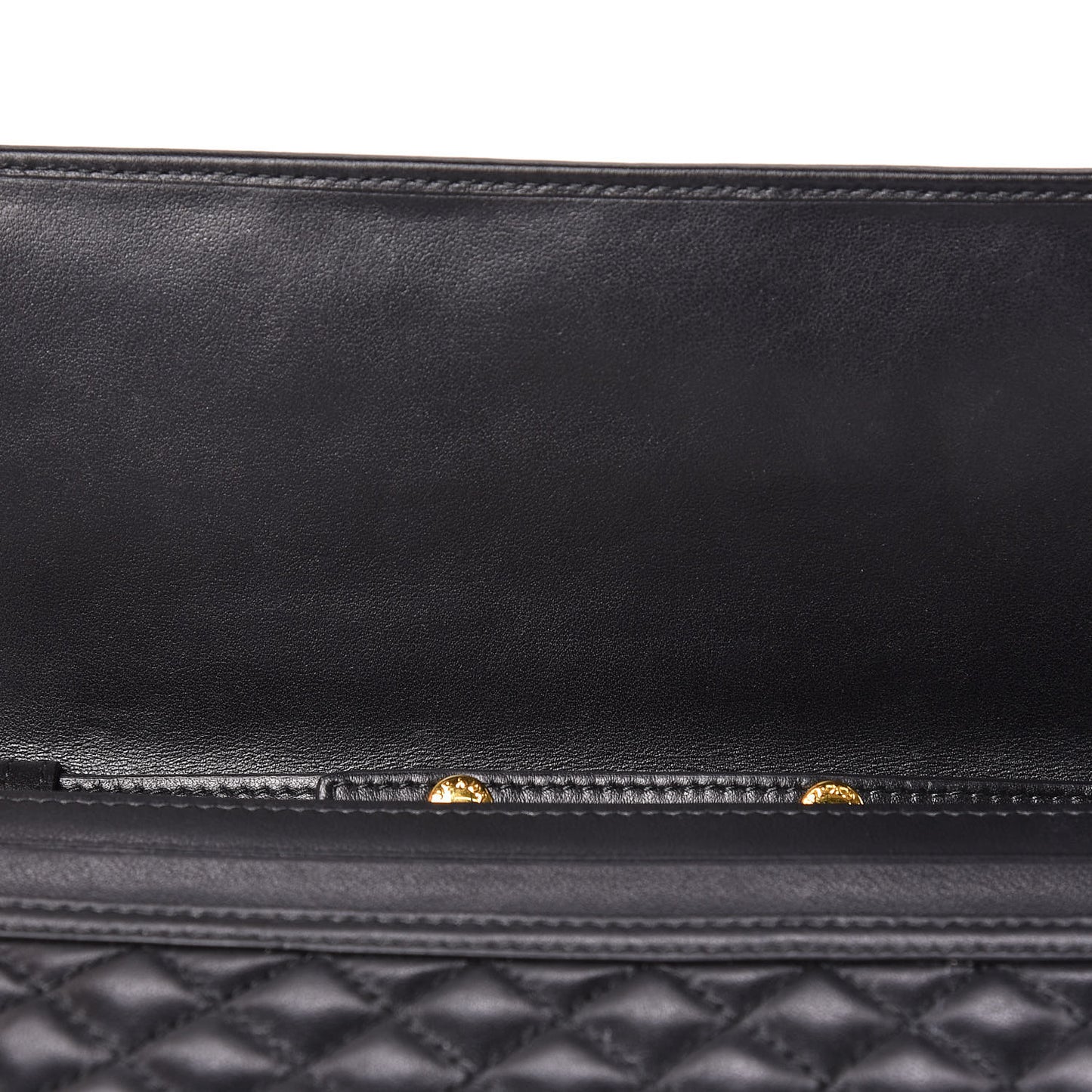 Soft Calfskin Quilted Chain Wallet Black