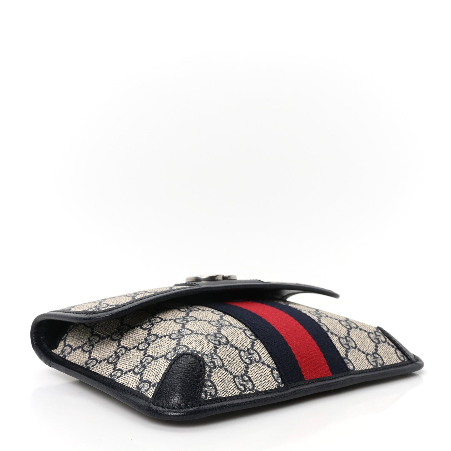 GG Supreme Monogram Web Small Ophidia Belt Bag 90 36 Beige Navy